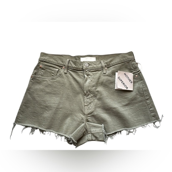 #5 NWT MOTHER Denim The Dodger Short Short Fray in Mermaid - Picture 5 of 7